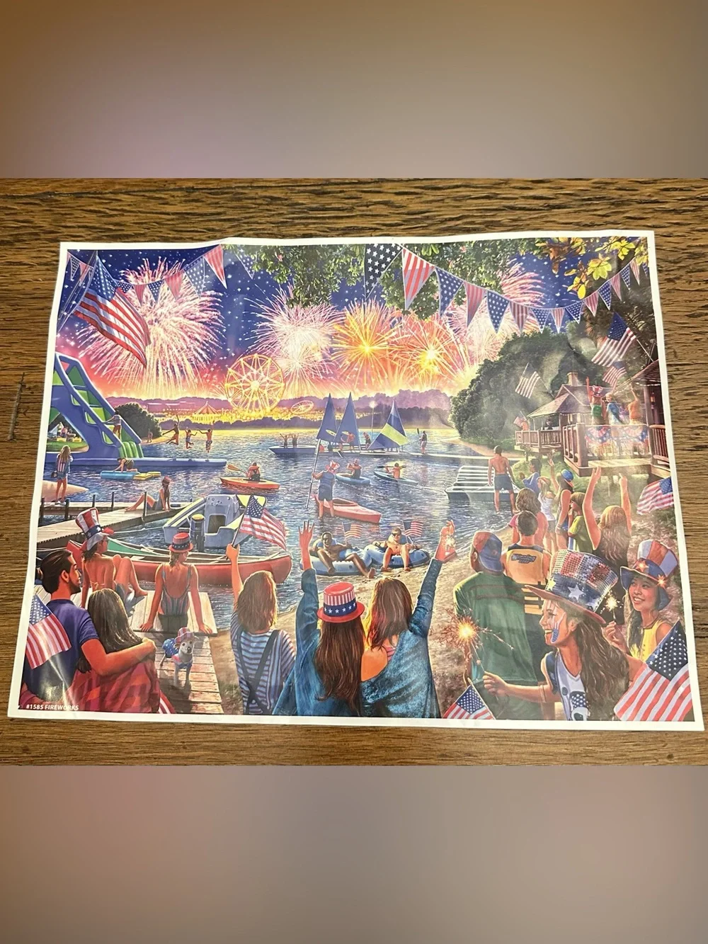 White Mountain July 4th Fireworks 1000pc Puzzle